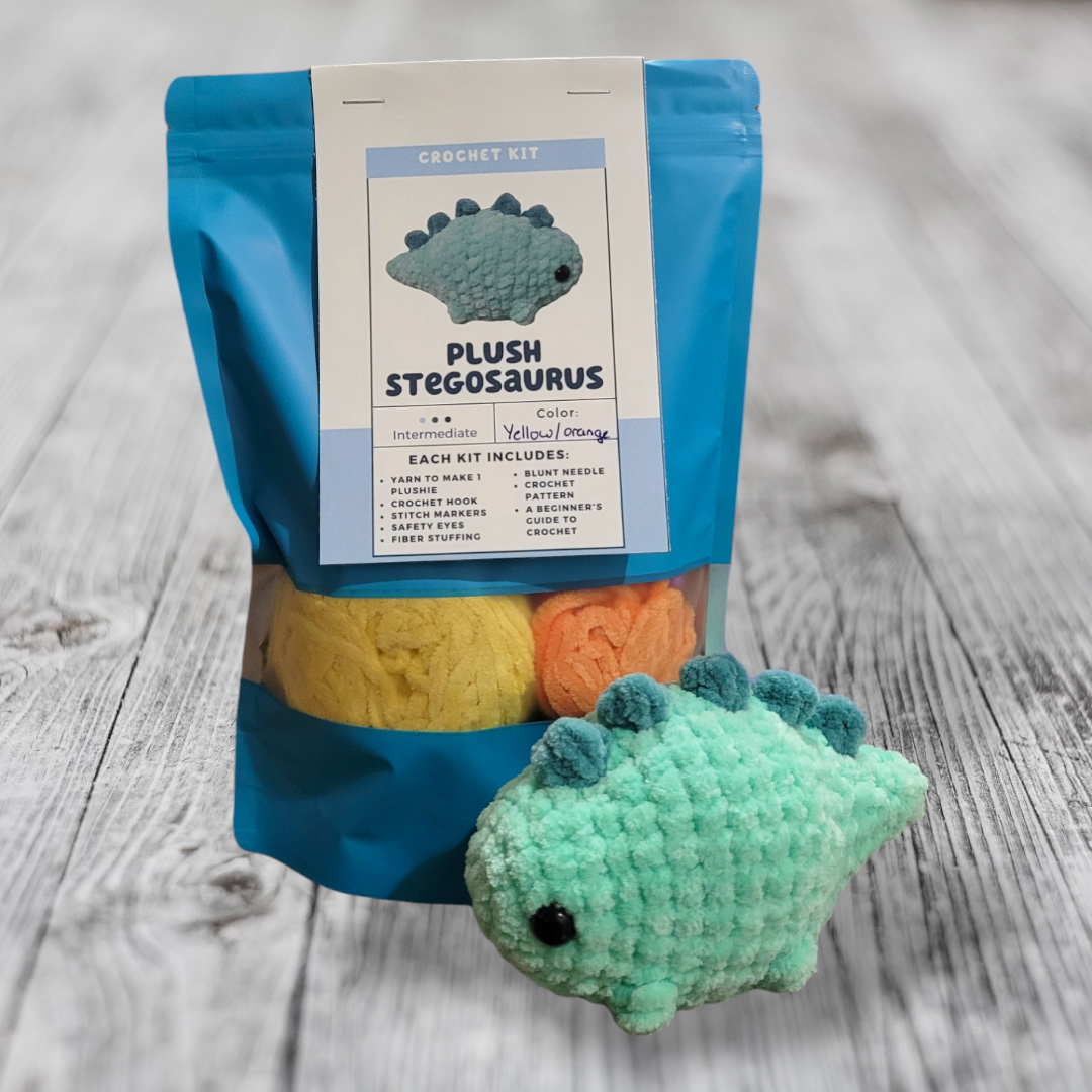 Plush Stegosaurus Crochet Kit